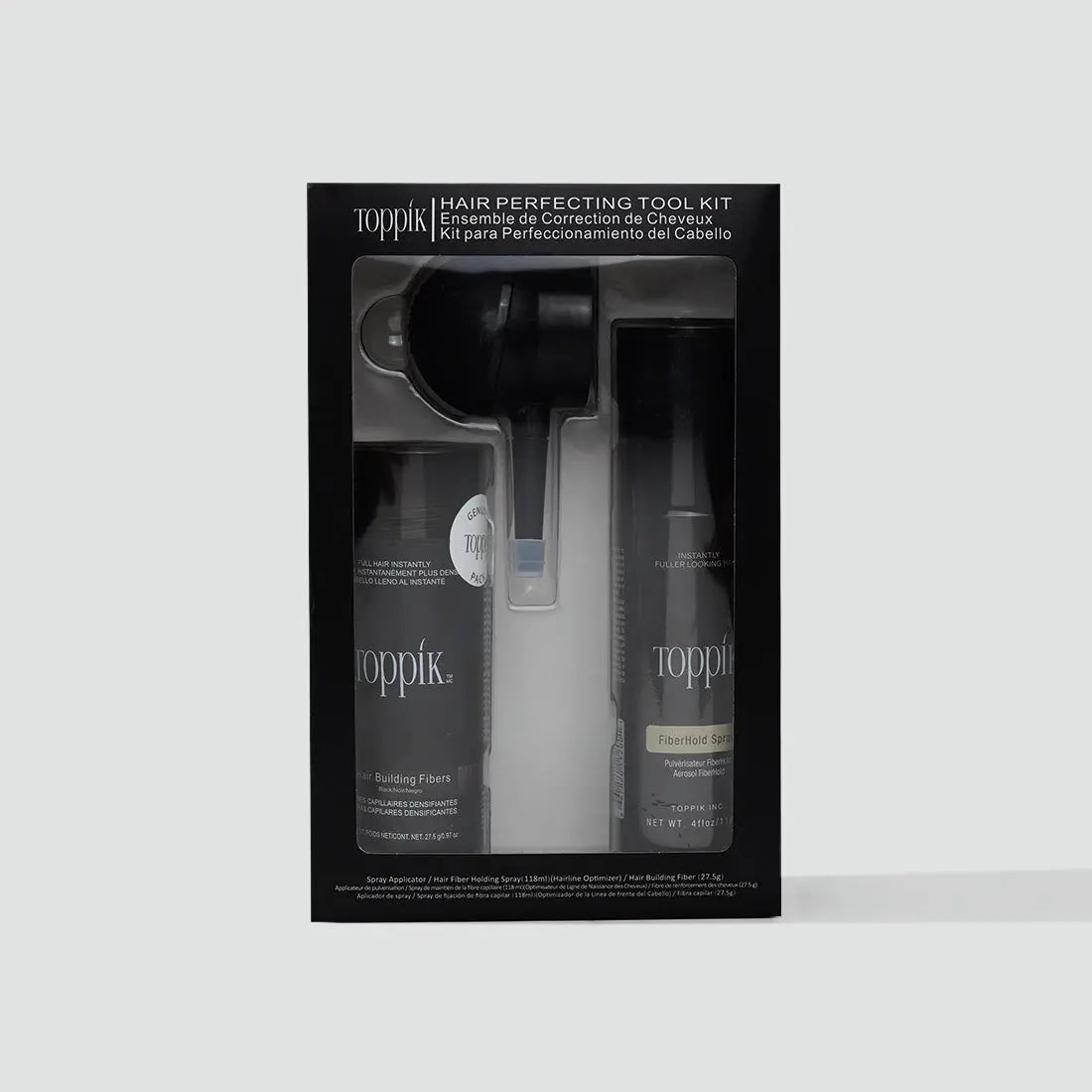 Toppik 3 in 1 Hair Perfecting Toolkit (Dark Brown) 
